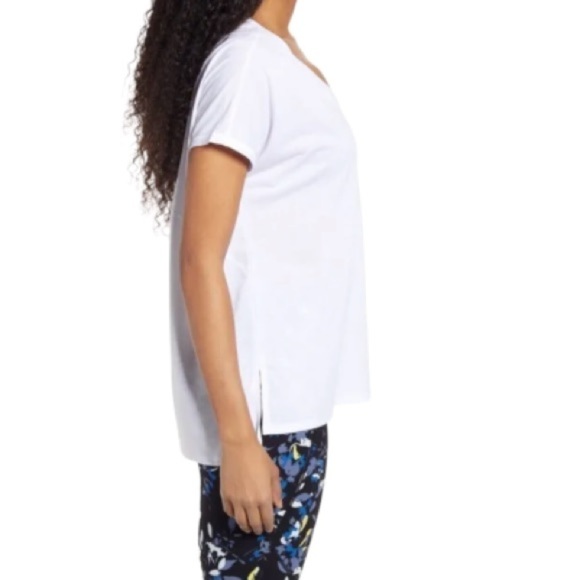 Sweaty Betty NWT Boyfriend V Neck Workout Tee White Gym T Shirt Size small - Picture 2 of 12